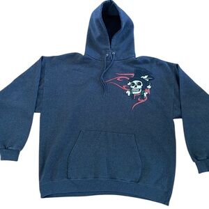 HANES GRAPHIC PULLOVER HEAVYWEIGHT HOODIE Size XL Charcoal Grey Red White Black